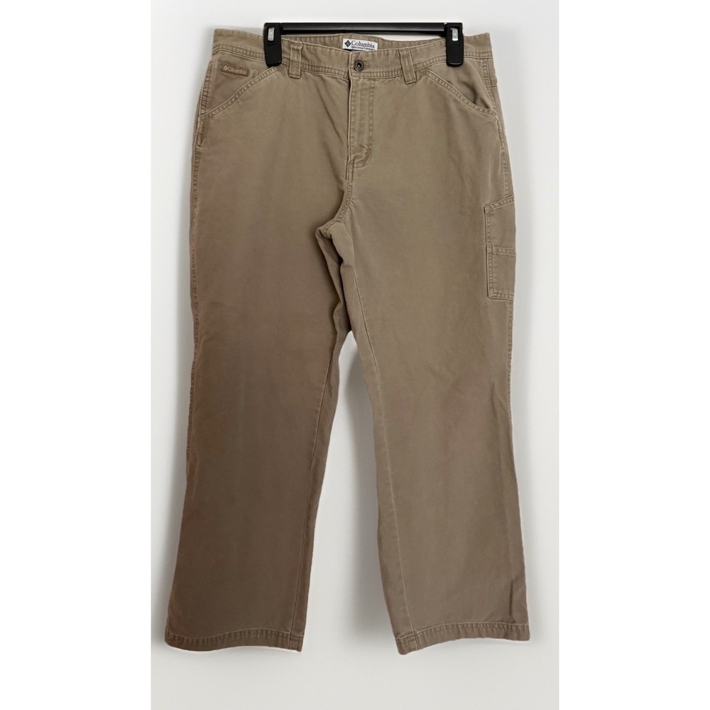 Columbia Women's Size 12 Short‎ Khaki Carpenter Pants Utility Workwear 12S